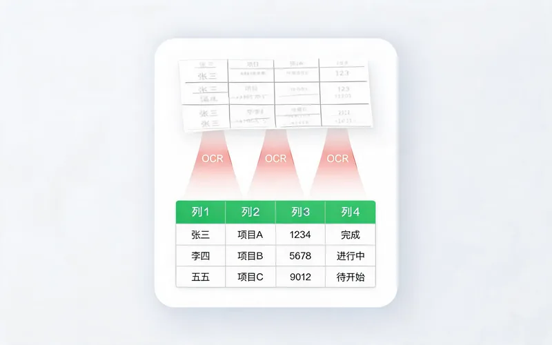 图片转 Excel功能特点