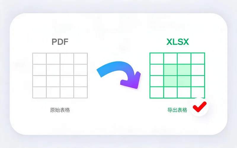 PDF 转 Excel功能特点